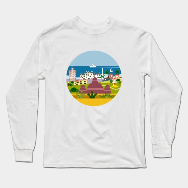 Sea And Golf Long Sleeve T-Shirt by soniapascual